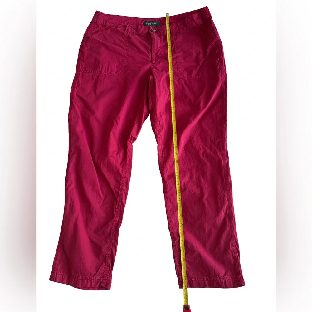 LRL LAUREN JEANS CO Women’s Red Cotton Chino Cotton Straight Leg Pants Sz 14 - Picture 6 of 9